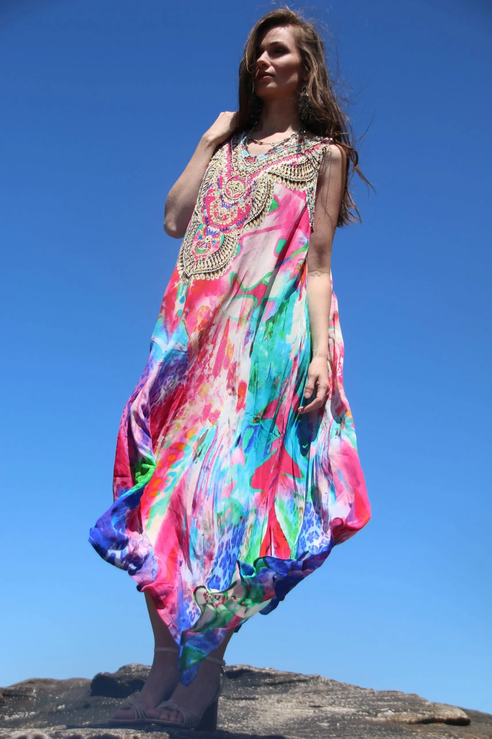 Monet multi colour Razor dress
