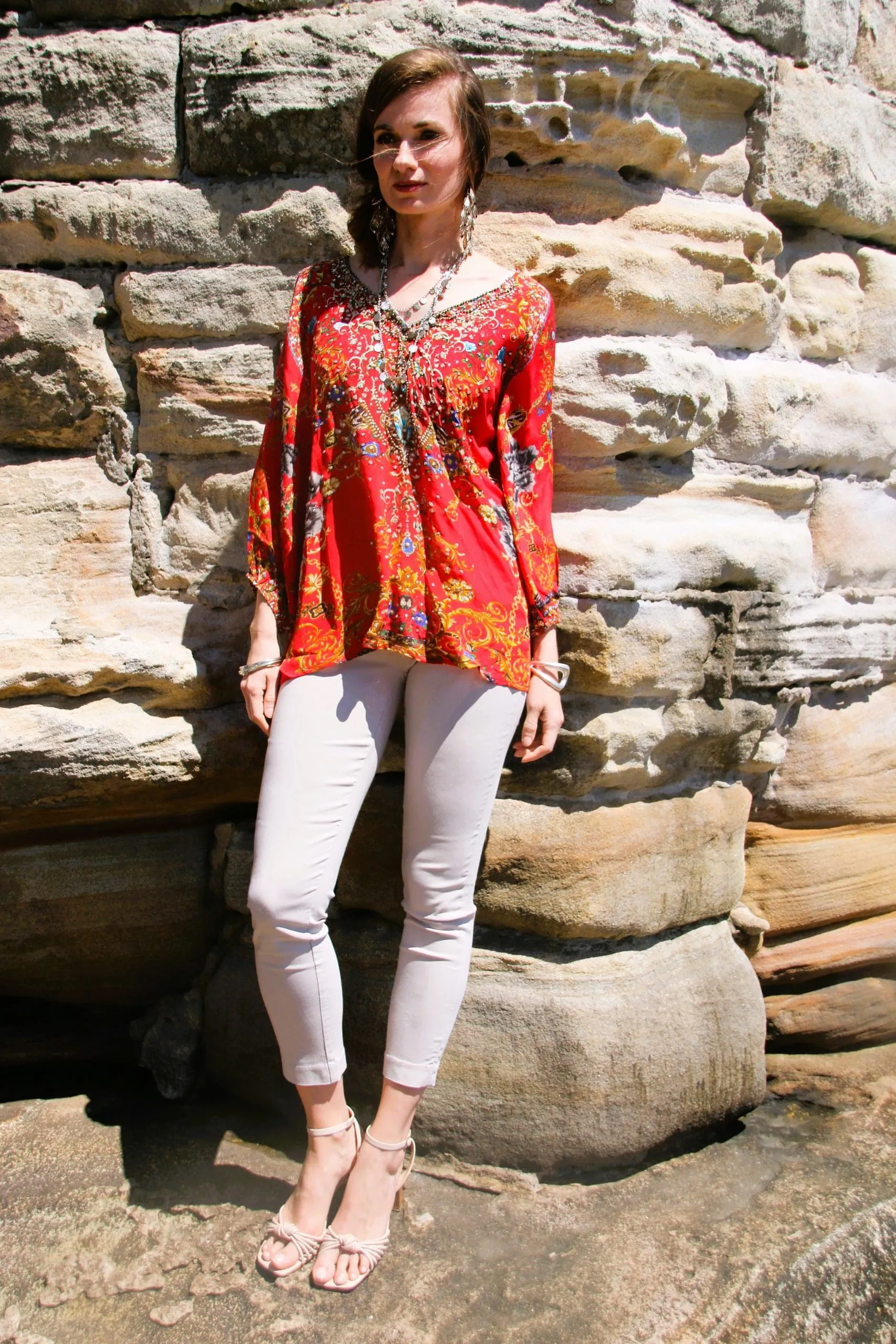 Raisin red Gypsy top