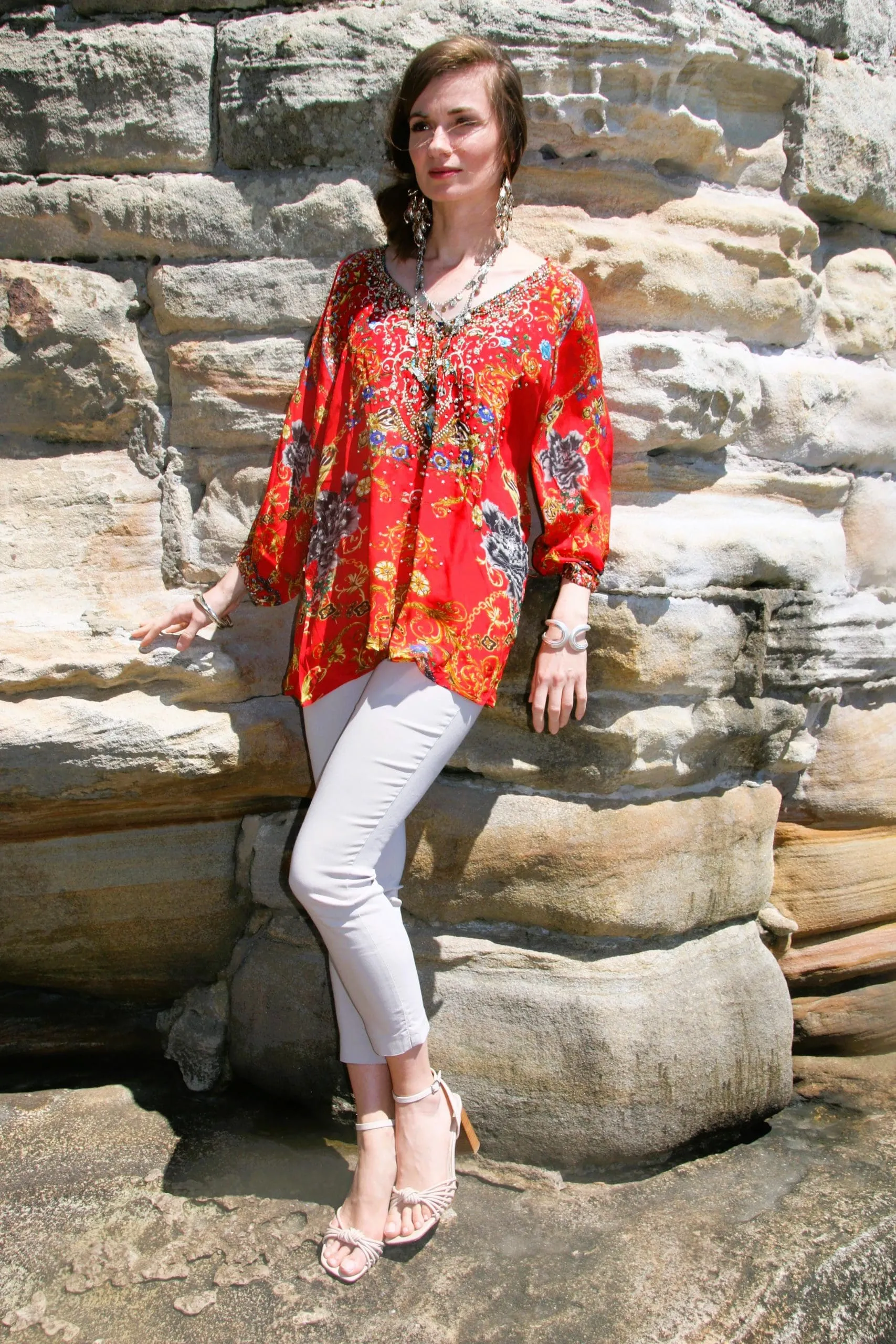 Raisin red Gypsy top