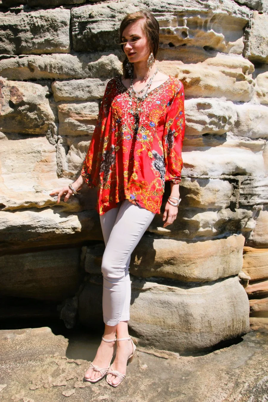 Raisin red Gypsy top