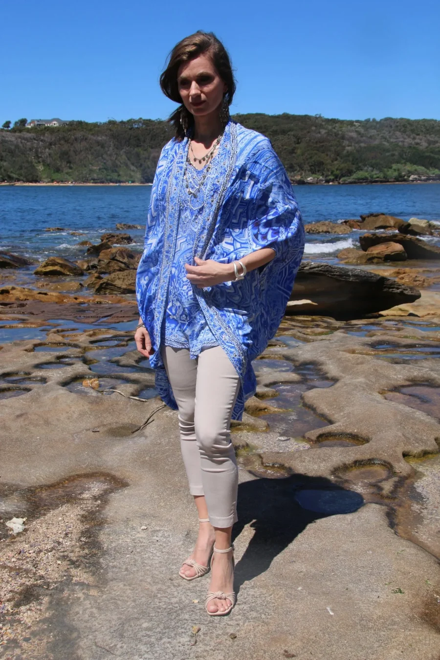 Flamingo Blue Long cape