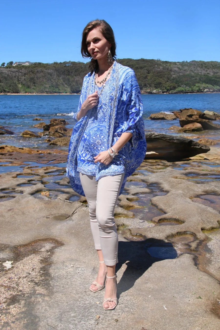 Flamingo Blue Long cape