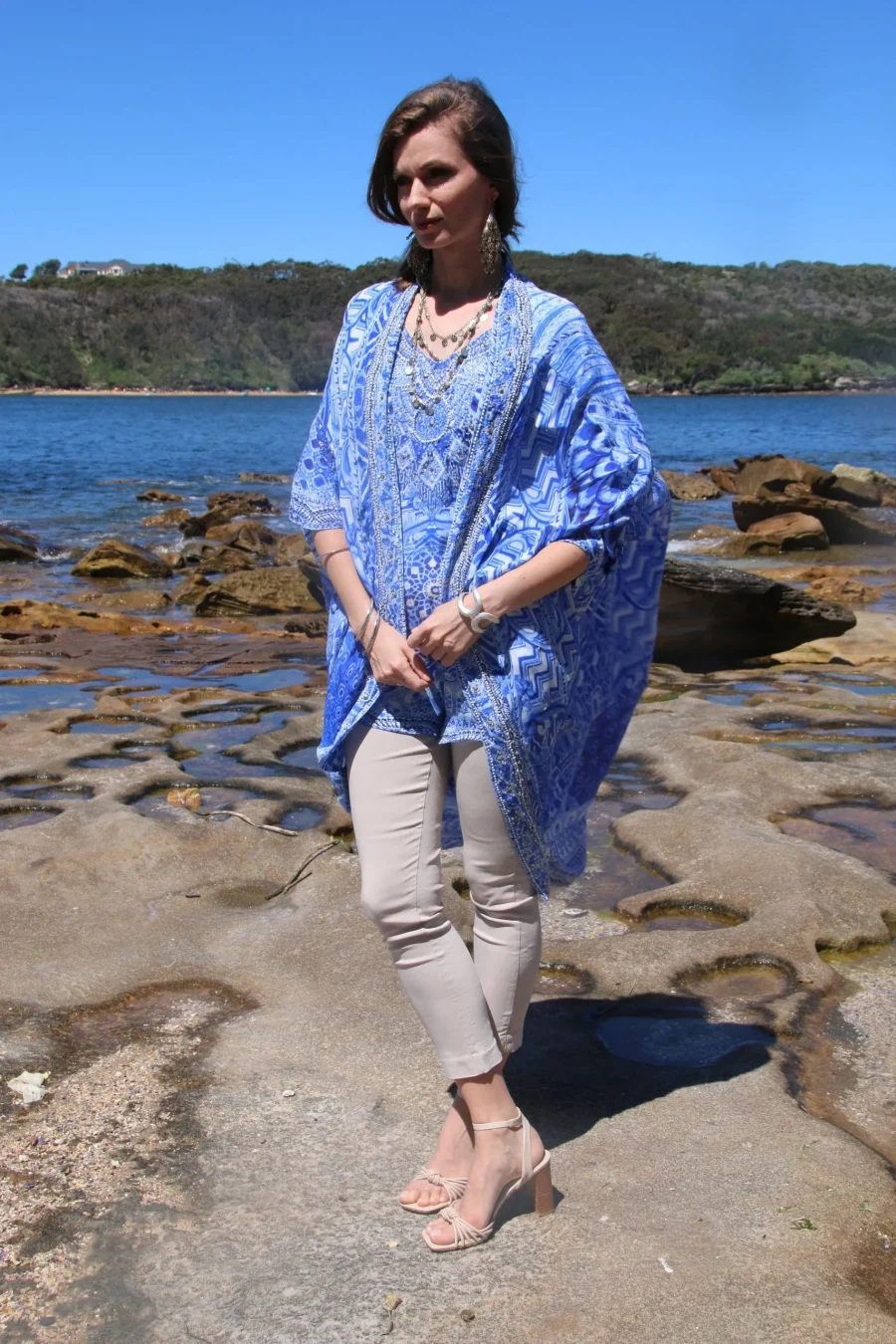 Flamingo Blue Long cape